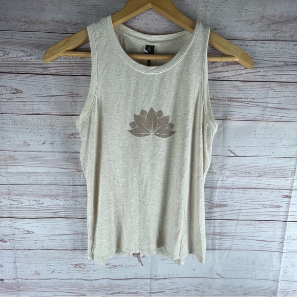 Slightly Buddha Bamboo Flow Tank ~ Lotus Woman’s Sz S Yoga Tank Top Boho Hippie - Picture 3 of 8